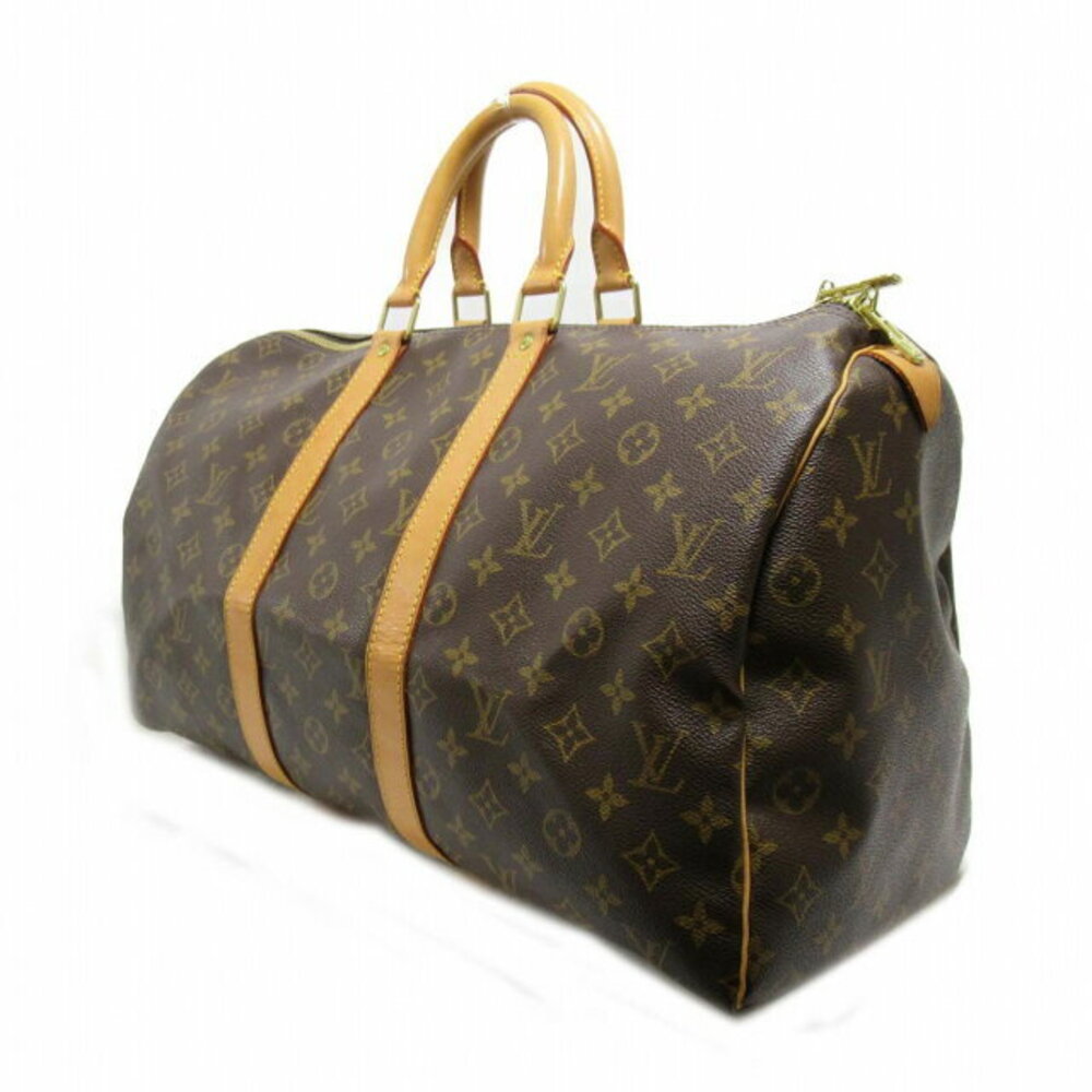 Louis Vuitton Keepall Handbag Boston Bag Brown Monogram - Picture 4 of 10
